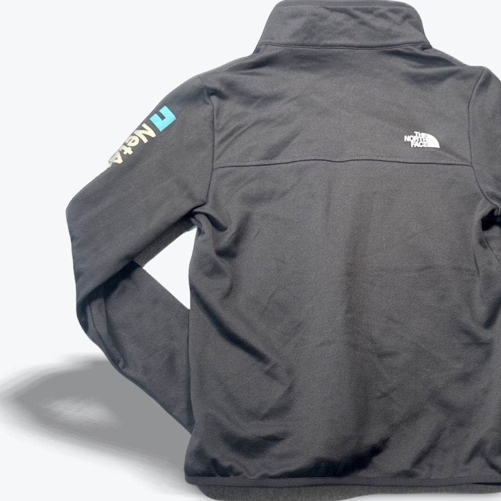 The North Face Full Zip Fleece Jacket CXM NetApp Logo Womens‎ Small Black Techie